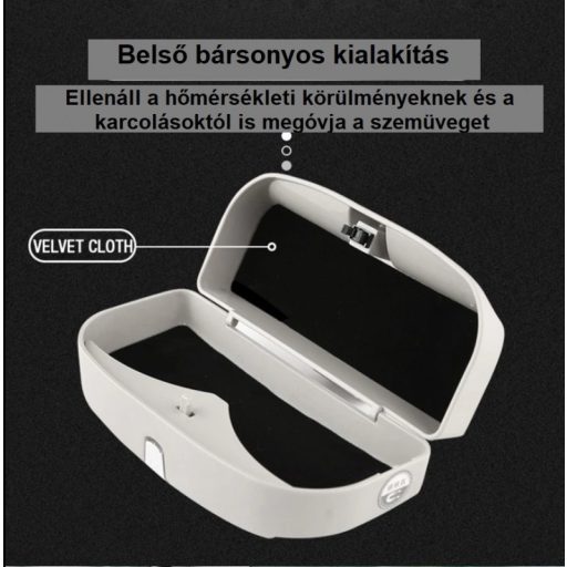 Autós napellenzőre szerelhető napszemüveg/szemüveg tartó
