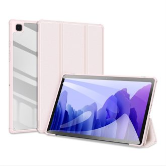   Samsung Galaxy Tab A7 10.4 (2020) SM-T500 / T505, mappa tok, Trifold, légpárnás sarok, közepesen ütésálló, átlátszó hátlap, Dux Ducis Toby, rózsaszín