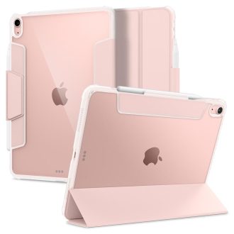   Apple iPad Air (2020 / 2022) / iPad Air 11 (2024 / 2025), mappa tok, légpárnás sarok, közepesen ütésálló, Apple Pencil tartóval, Smart Case, Spigen Ultra Hybrid Pro, átlátszó/vörösarany