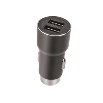   Autós töltő, Szivargyújtós töltő, 5V / 3.1A, 2 x USB aljzat, Forever, szürke, CC-04