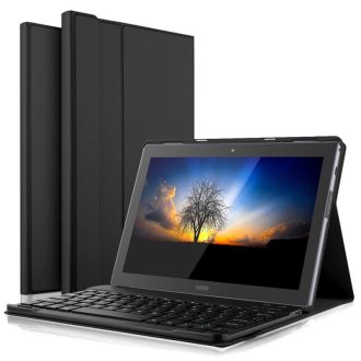   Huawei MatePad T8 (8.0), Bluetooth billentyűzetes mappa tok, fekete