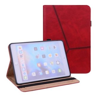   Apple iPad Mini (2021 / 2024) (8.3), mappa tok, stand, bőrhatású, koptatott, piros