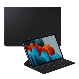   Samsung Galaxy Tab S7 11.0 / Tab S8 11.0, Bluetooth billentyűzetes mappa tok, stand, fekete, gyári