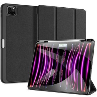  Apple iPad Pro 13 (2024), mappa tok, Smart Case, érintőceruza tartó, Dux Ducis Domo, fekete