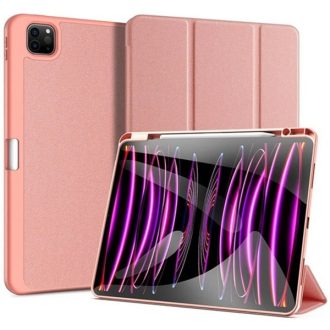   Apple iPad Pro 13 (2024), mappa tok, Smart Case, érintőceruza tartó, Dux Ducis Domo, rózsaszín