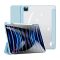 Apple iPad Pro 13 (2024), mappa tok, Smart Case, légpárnás sarok, közepesen ütésálló, érintőceruza tartó, átlátszó hátlap, Dux Ducis Toby, kék