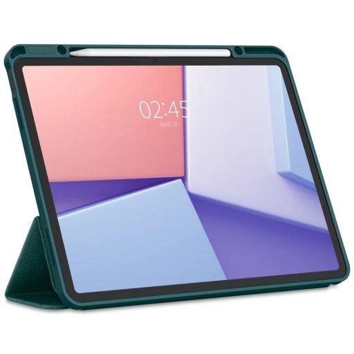 Apple iPad Air 13 (2024 / 2025), mappa tok, Smart Case, Spigen Urban Fit, sötétzöld