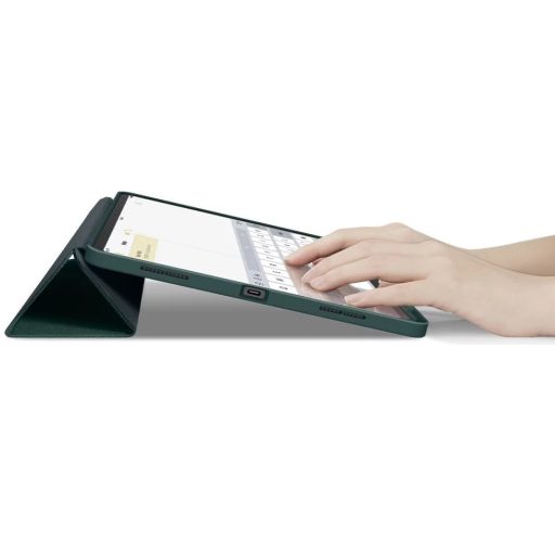 Apple iPad Air 13 (2024 / 2025), mappa tok, Smart Case, Spigen Urban Fit, sötétzöld
