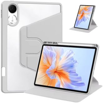   Huawei Honor Pad X8a (11.0), mappa tok, elforgatható (360°), kitámasztóval, érintőceruza tartóval, világosszürke