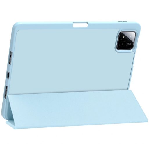 Xiaomi Pad 7 (11.2) / Pad 7 Pro (11.2), mappa tok, közepesen ütésálló, érintőceruza tartó, érintőceruza nélkül, Trifold, TP SC Pen Holder, világoskék