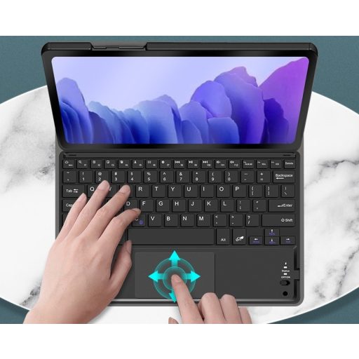 Xiaomi Pad 6 (11.0) / Pad 6 Pro (11.0), Bluetooth billentyűzetes, mappa tok, Touch Pad, mágneses rögzítés, Wooze Simple Touch, fekete