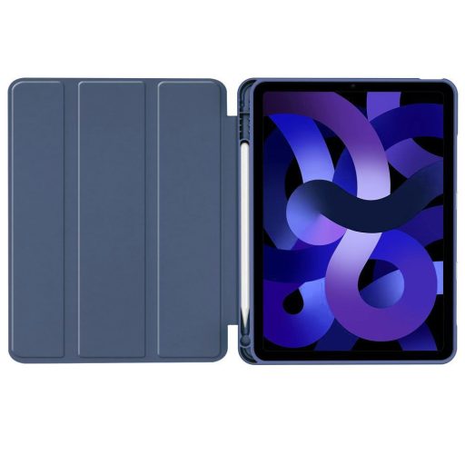 Apple iPad Air (2020 / 2022) / iPad Air 11 (2024 / 2025), mappa tok, közepesen ütésálló, érintőceruza tartó, érintőceruza nélkül, Smart Case, TP SC Pen Holder, sötétkék
