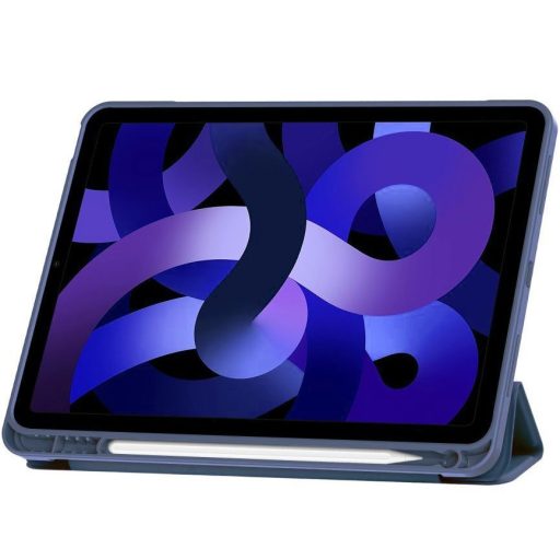 Apple iPad Air (2020 / 2022) / iPad Air 11 (2024 / 2025), mappa tok, közepesen ütésálló, érintőceruza tartó, érintőceruza nélkül, Smart Case, TP SC Pen Holder, sötétkék
