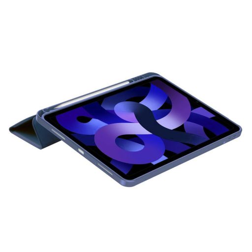 Apple iPad Air (2020 / 2022) / iPad Air 11 (2024 / 2025), mappa tok, közepesen ütésálló, érintőceruza tartó, érintőceruza nélkül, Smart Case, TP SC Pen Holder, sötétkék