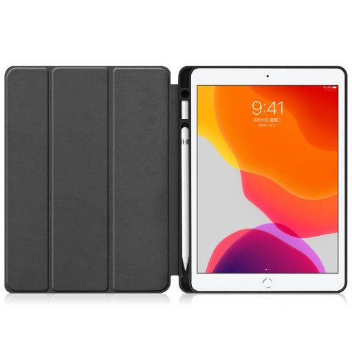 Apple iPad Air 13 (2024 / 2025), mappa tok, érintőceruza tartó, érintőceruza nélkül, Smart Case, Wooze Trifold Pencil Holder, fekete