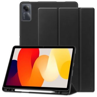   Xiaomi Redmi Pad SE (11.0), mappa tok, közepesen ütésálló, érintőceruza tartó, érintőceruza nélkül, Trifold, TP SC Pen Holder, fekete