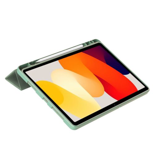 Xiaomi Redmi Pad SE (11.0), mappa tok, közepesen ütésálló, érintőceruza tartó, érintőceruza nélkül, Trifold, TP SC Pen Holder, zöld