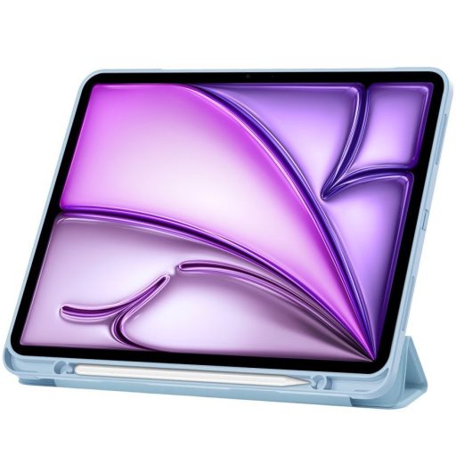 Apple iPad Air 13 (2024 / 2025), mappa tok, közepesen ütésálló, érintőceruza tartó, érintőceruza nélkül, Smart Case, TP SC Pen Holder, világoskék