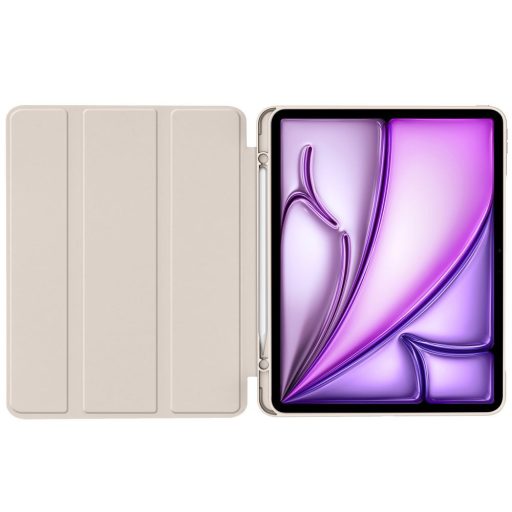 Apple iPad Air 13 (2024 / 2025), mappa tok, közepesen ütésálló, érintőceruza tartó, érintőceruza nélkül, Smart Case, TP SC Pen Holder, bézs