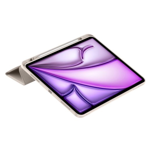 Apple iPad Air 13 (2024 / 2025), mappa tok, közepesen ütésálló, érintőceruza tartó, érintőceruza nélkül, Smart Case, TP SC Pen Holder, bézs