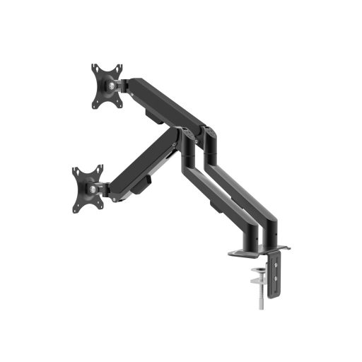 Monitor&TV tartókonzol - dupla karos, teleszkópos - asztallapra rögzíthető - 62 cm, 30"