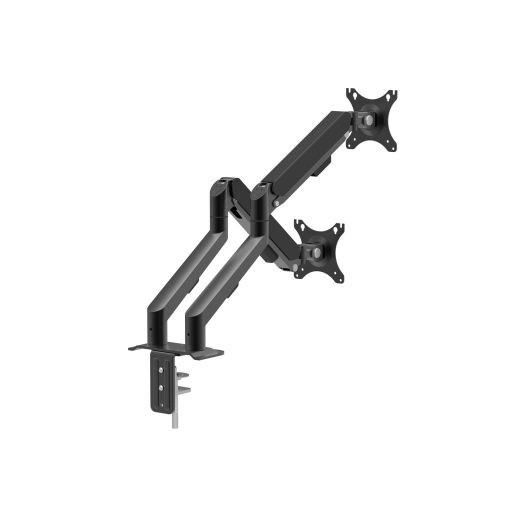 Monitor&TV tartókonzol - dupla karos, teleszkópos - asztallapra rögzíthető - 62 cm, 30"