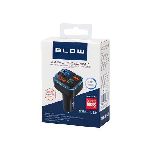Transmiter FM BLOW Bluetooth5.3+QC3.0