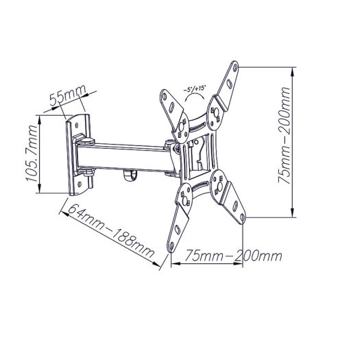 Uchwyt TV LCD HQ 13"-42" TYP X