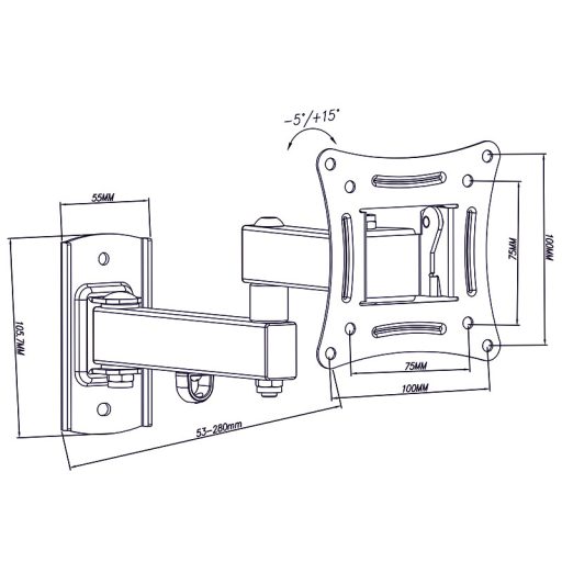 Uchwyt TV LCD HQ 10"-27" TYP X