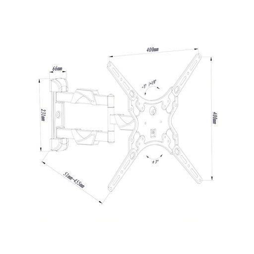 Uchwyt TV LCD HQ 13"-55" TYP X