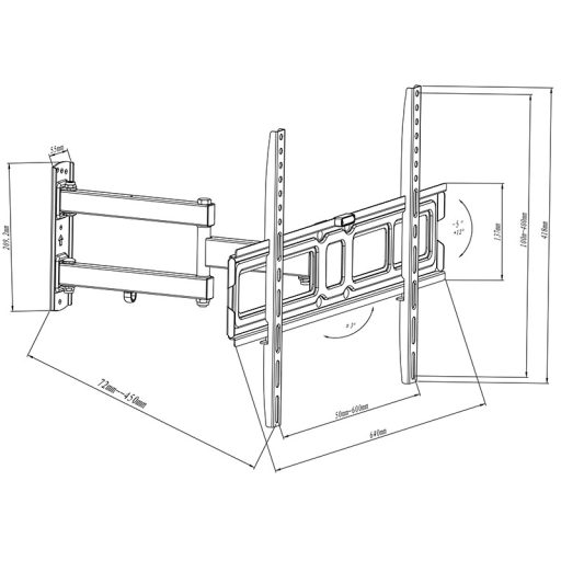 Uchwyt TV LCD HQ 32"-65" z przegubem