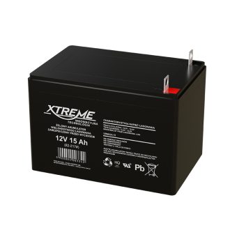 12 V-os 15 Ah-s gél akkumulátor XTREME