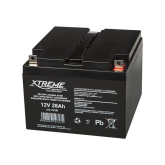 12 V-os 28 Ah-s gél akkumulátor XTREME