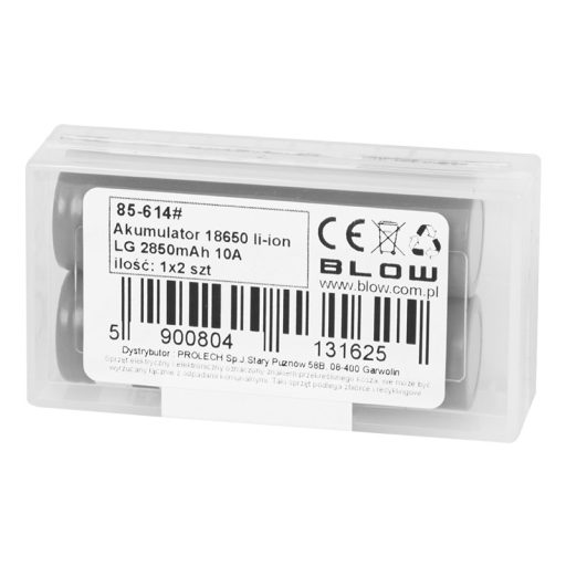 Akumulator 18650 li-ion LG 2850 10A 2szt
