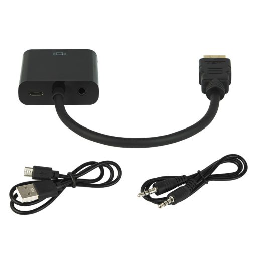Przejście HDMI wtyk-VGA gniazdo+gniazdo