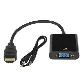 Przejście HDMI wtyk-VGA gniazdo+gniazdo